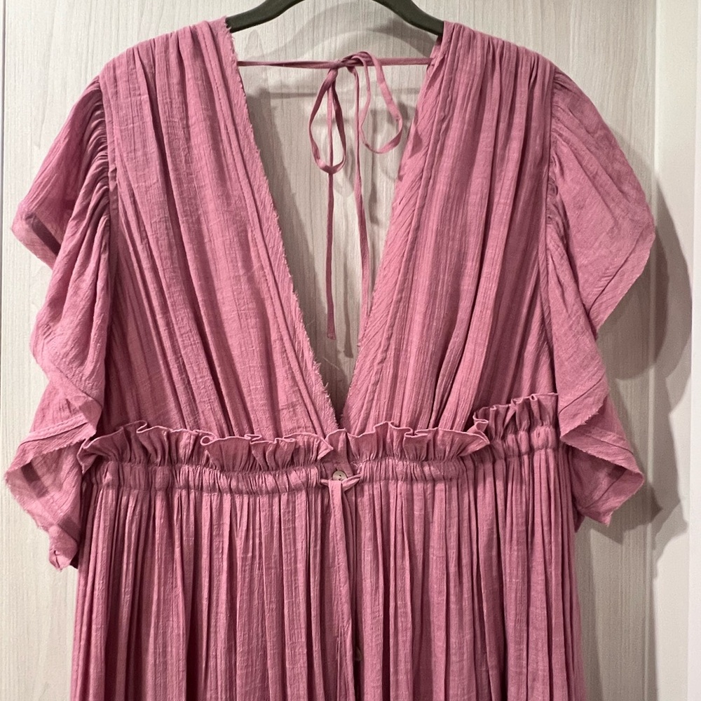 Aakaa Elegant Pink Maxi Dress Size M - Picture 9 of 9